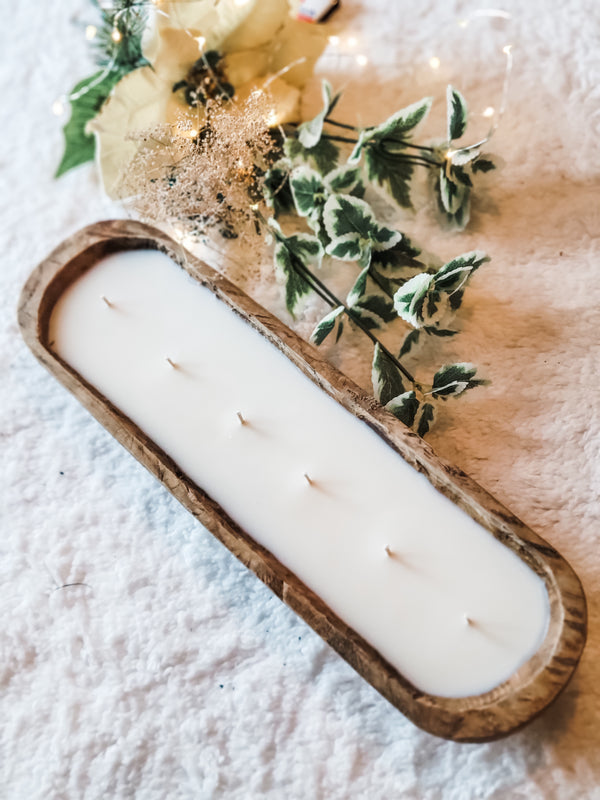 6 Wick Long Dough Bowl Candles