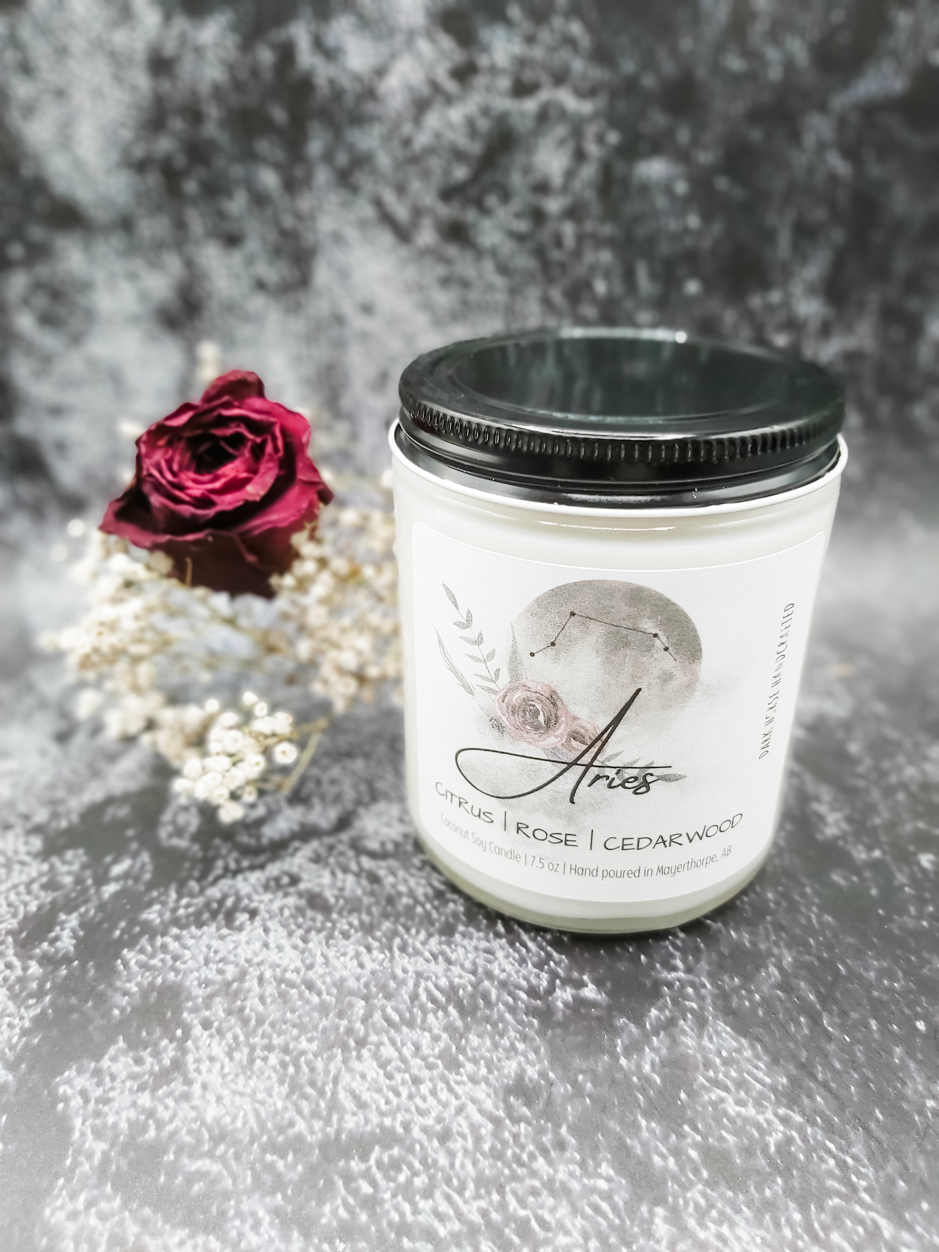 aries zodiac candle