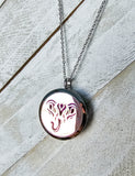 Elephant diffuser aromatherapy necklace, stainless steel