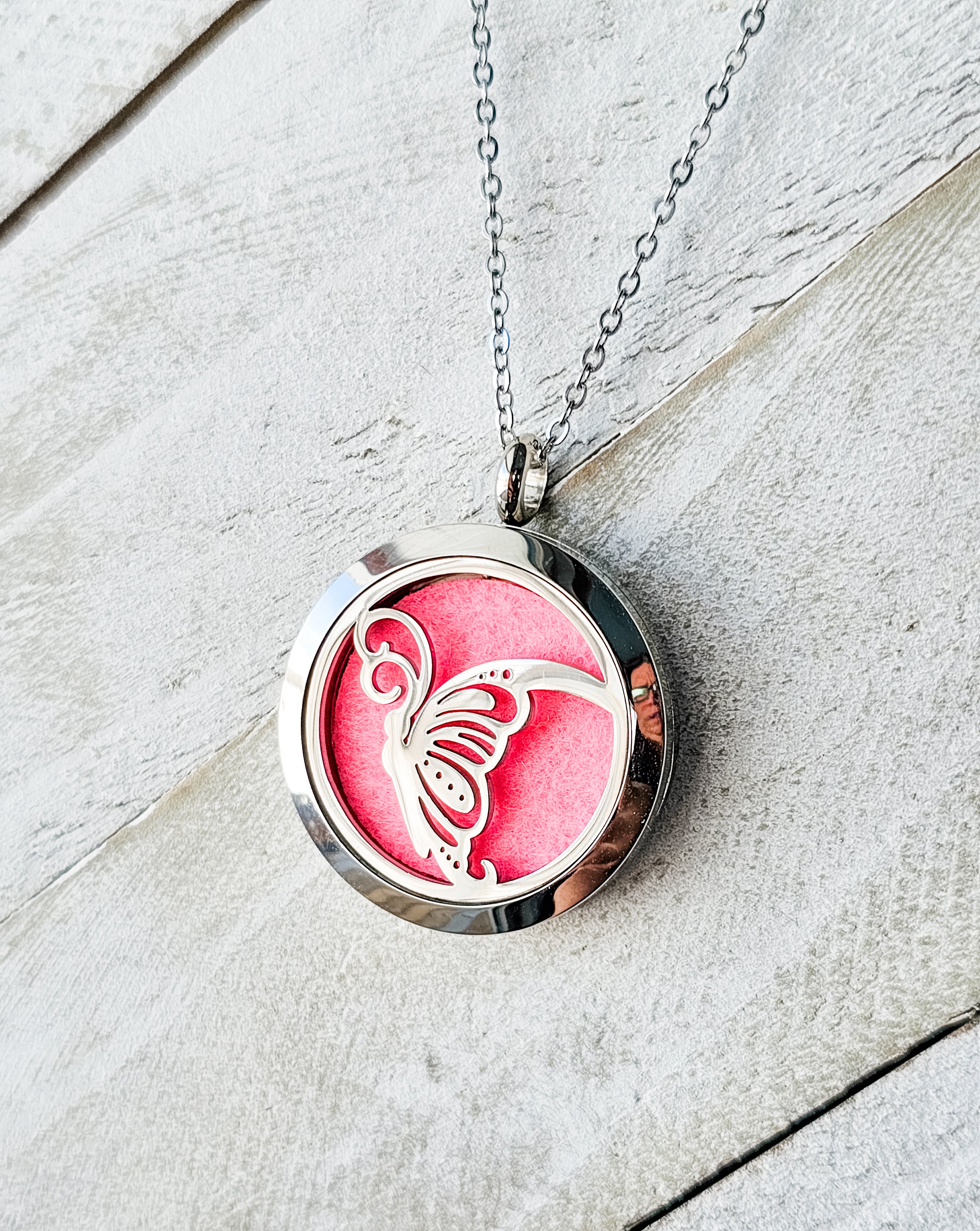 Aromatherapy - BUTTERFLY, Diffuser Pendant Necklace