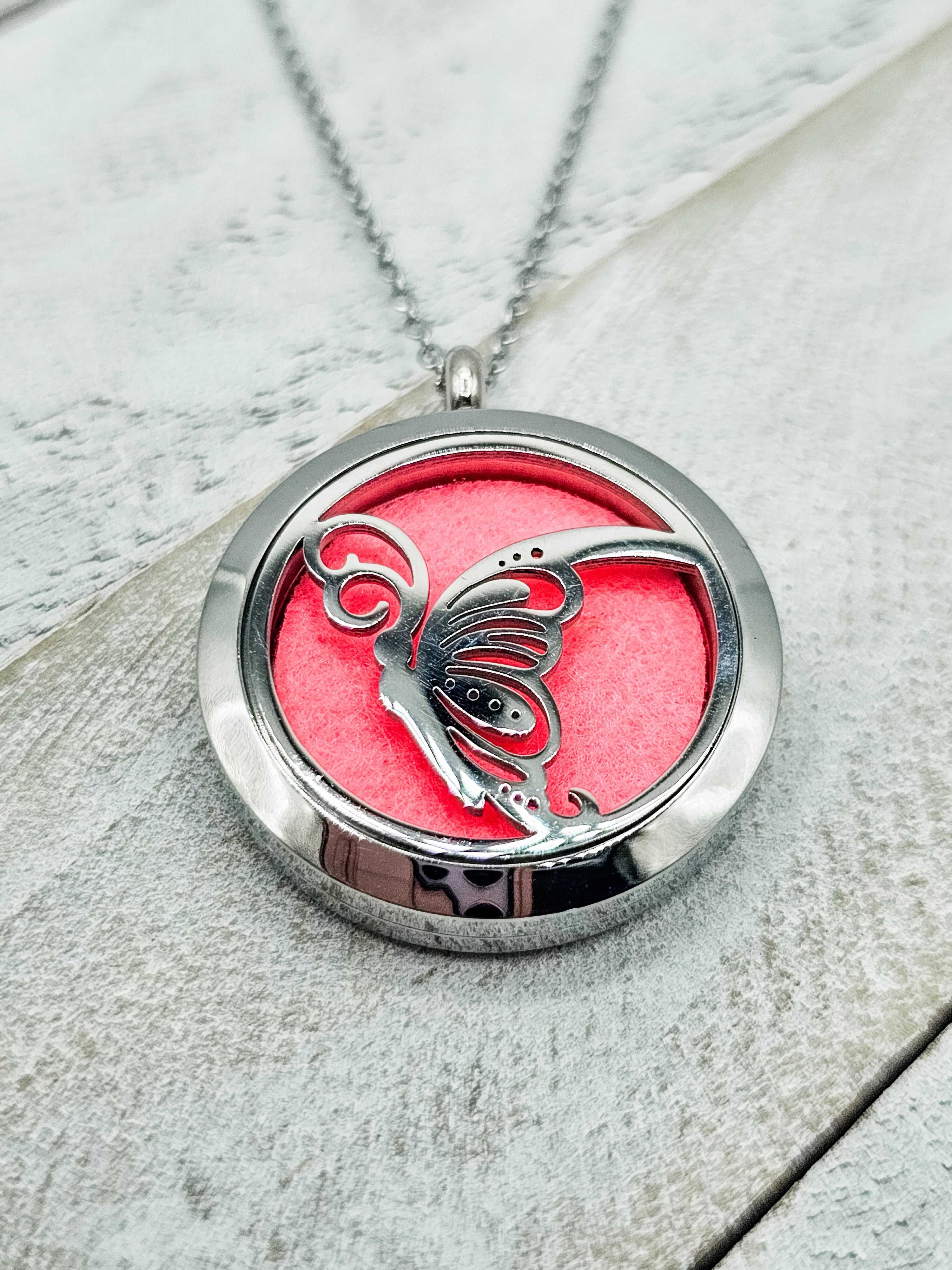 Aromatherapy - BUTTERFLY, Diffuser Pendant Necklace