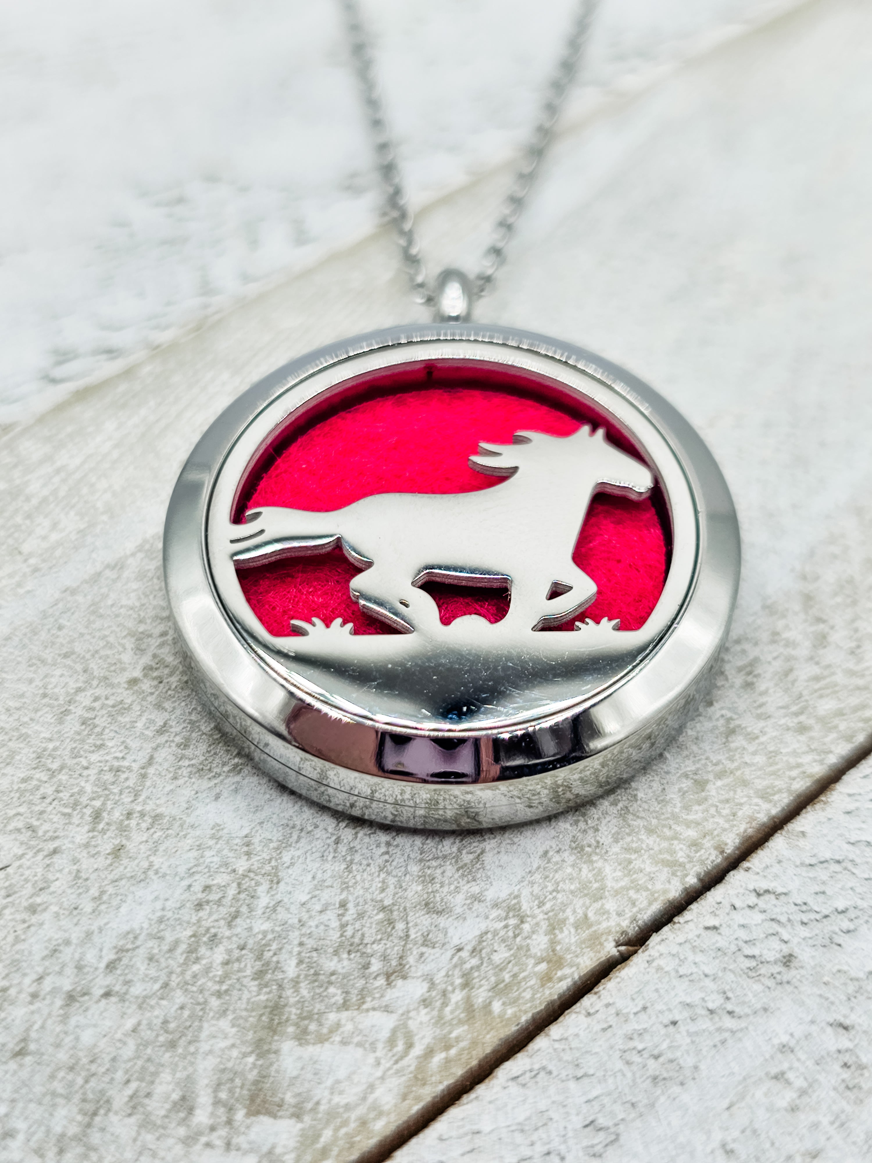 Aromatherapy - HORSE, Diffuser Pendant Necklace