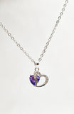 Purple Heart Pendant Necklace