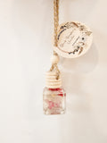 Floral Glass Car Diffuser - Long lasting fragrance, different shapes, air freshener, 8ml
