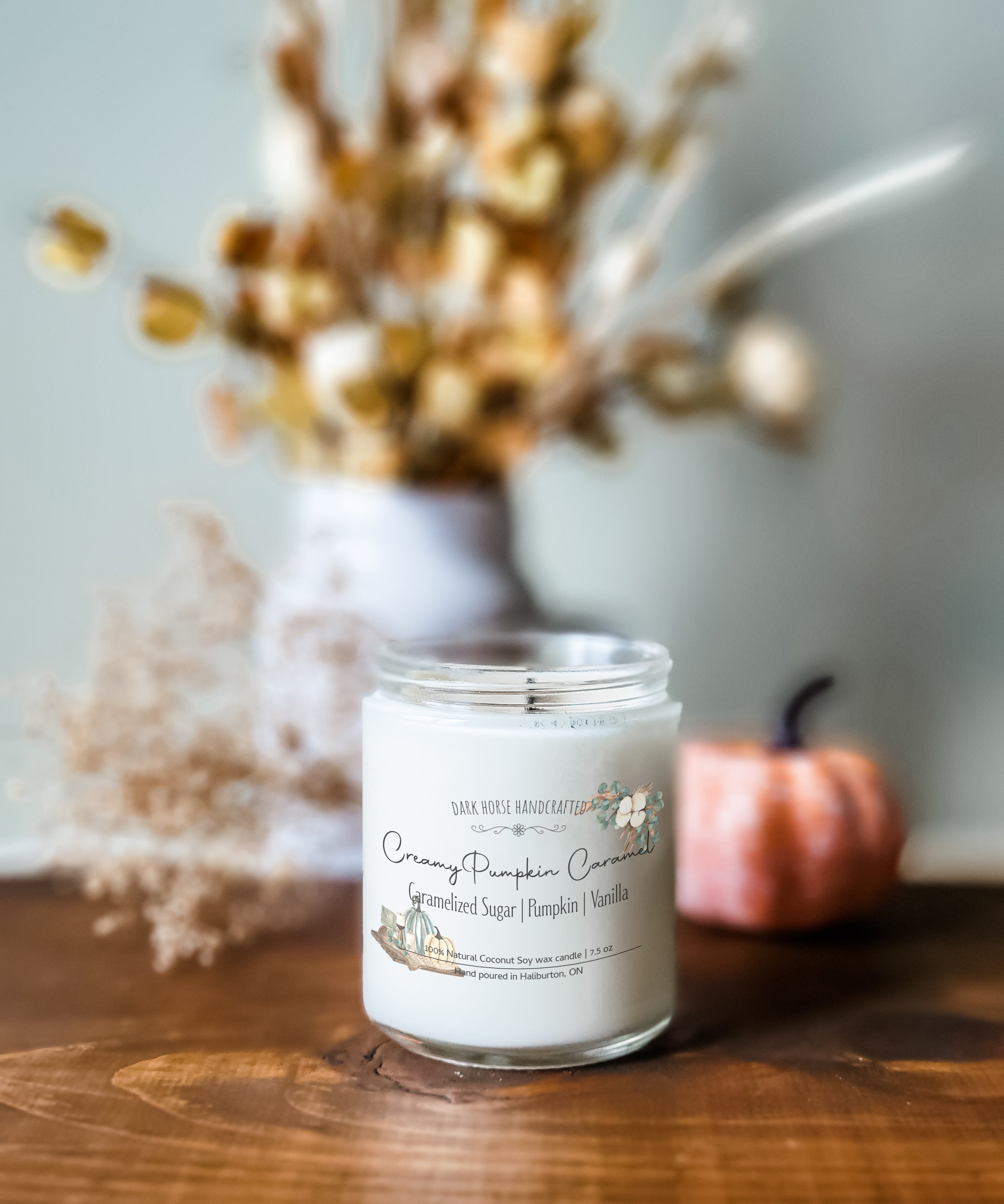 Creamy Pumpkin Caramel - Fall, Autumn, Scented Coconut Soy Candle