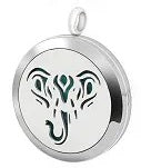 Elephant diffuser aromatherapy necklace, stainless steel