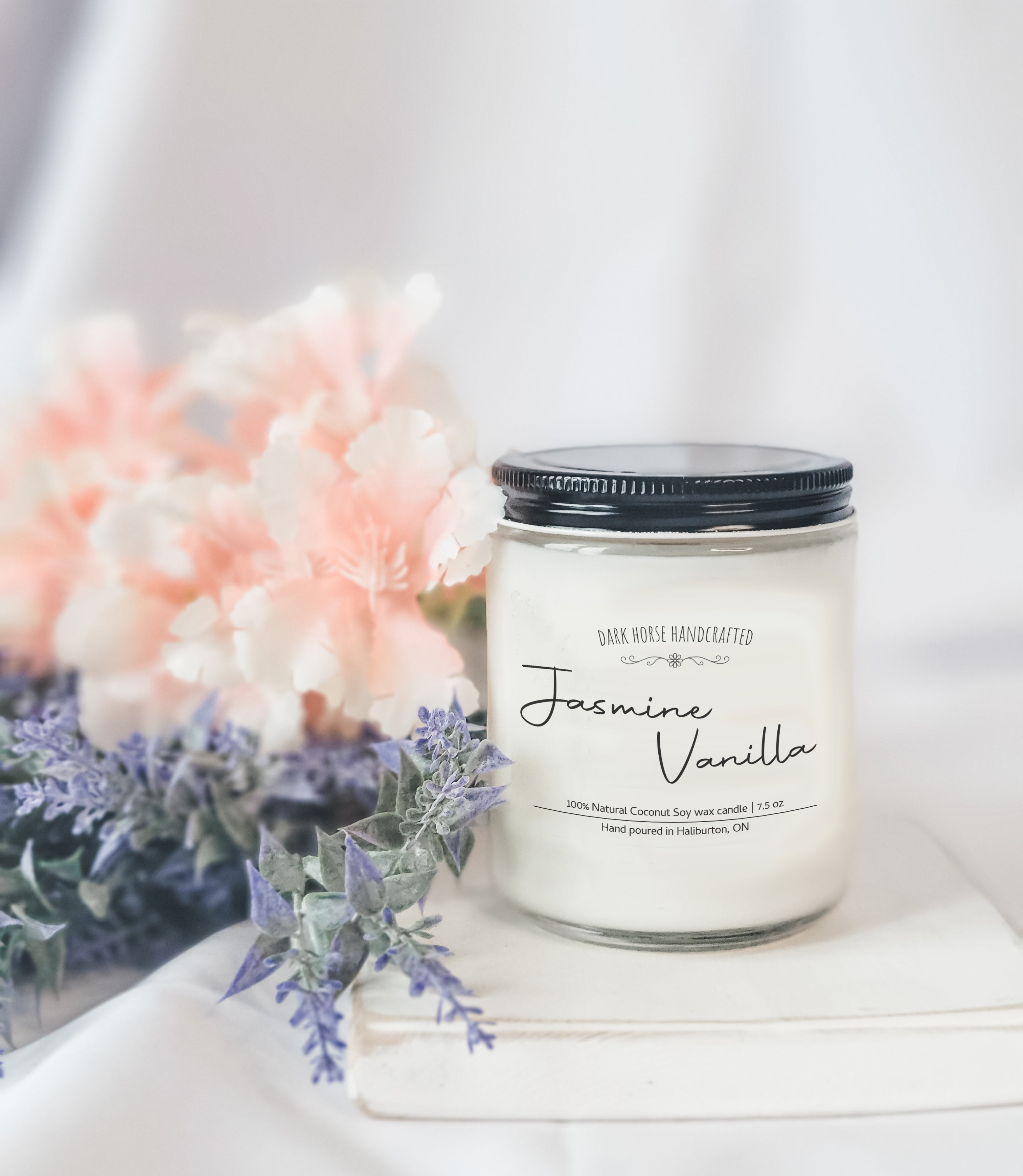 Jasmine Vanilla - Scented Coconut Soy Candle
