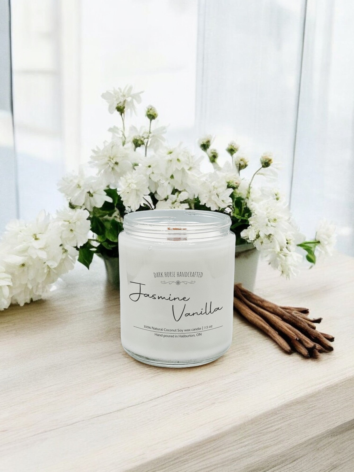 Jasmine Vanilla - Scented Coconut Soy Candle