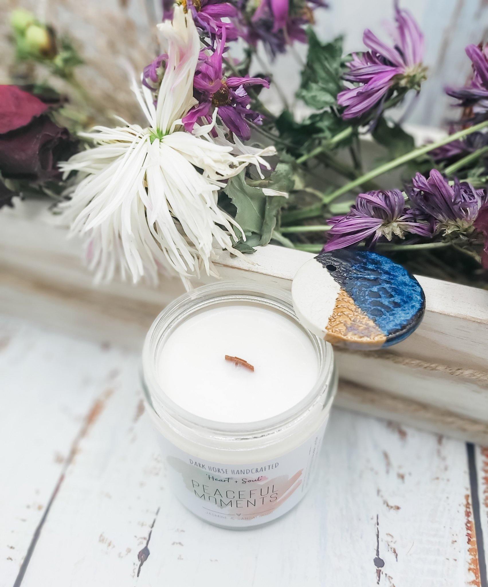 Peaceful Moments - Soy Candle, 'Heart & Soul' Collection - Dark Horse Handcrafted