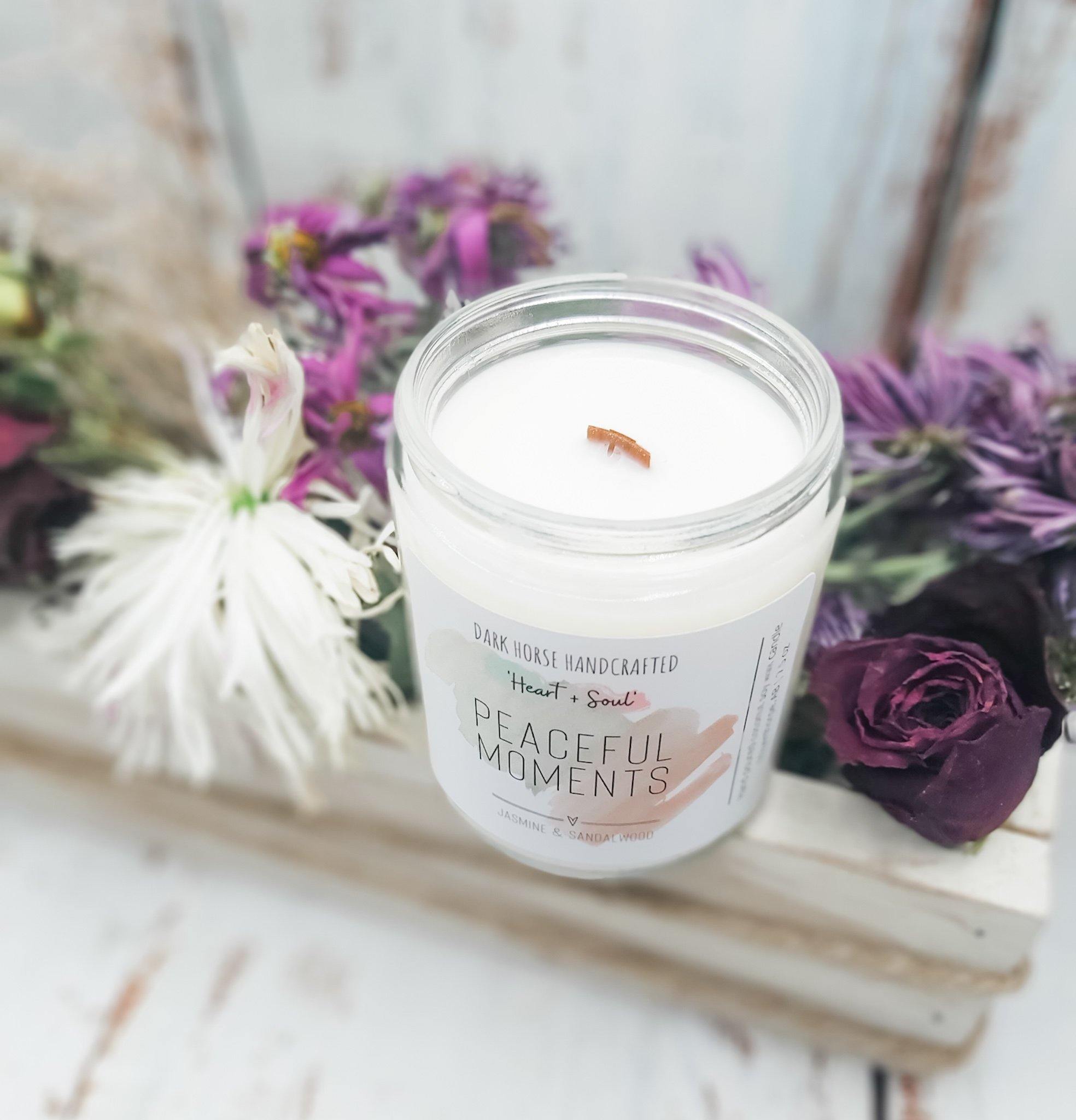 Peaceful Moments - Soy Candle, 'Heart & Soul' Collection - Dark Horse Handcrafted