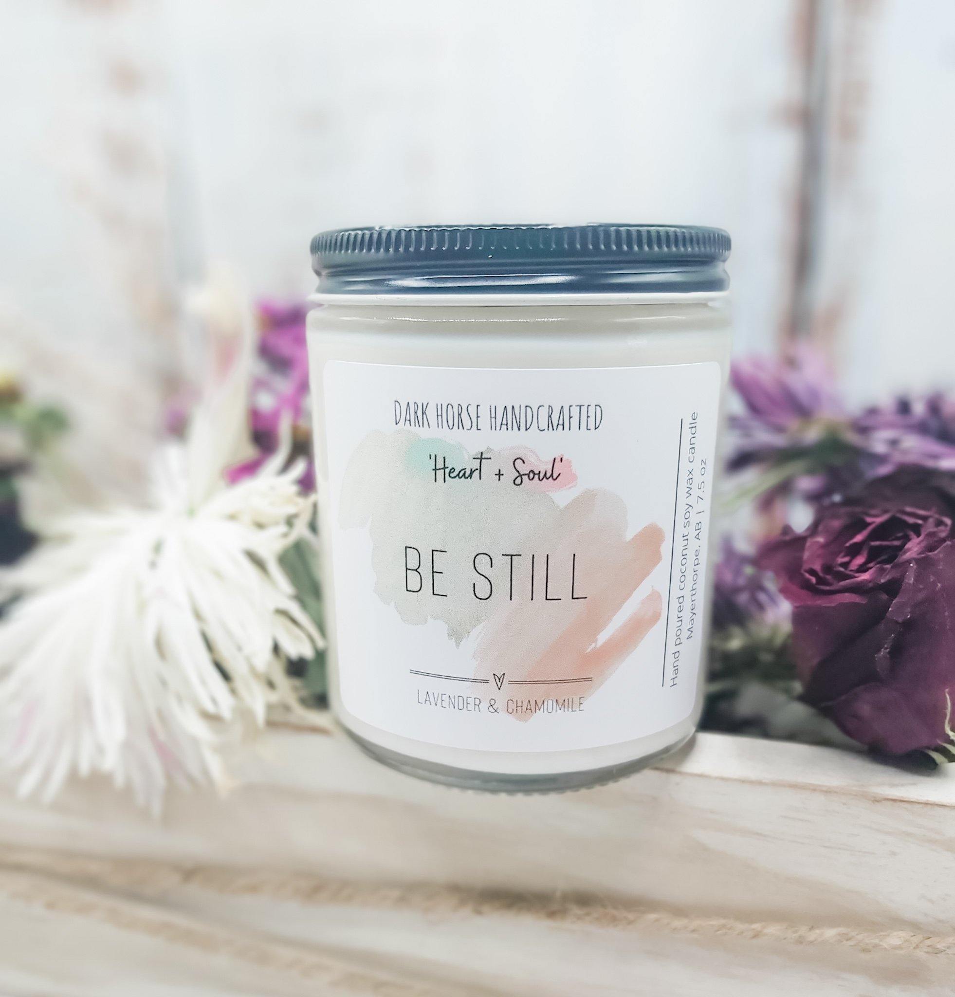 Be Still - Soy Candle, 'Heart & Soul' Collection - Dark Horse Handcrafted