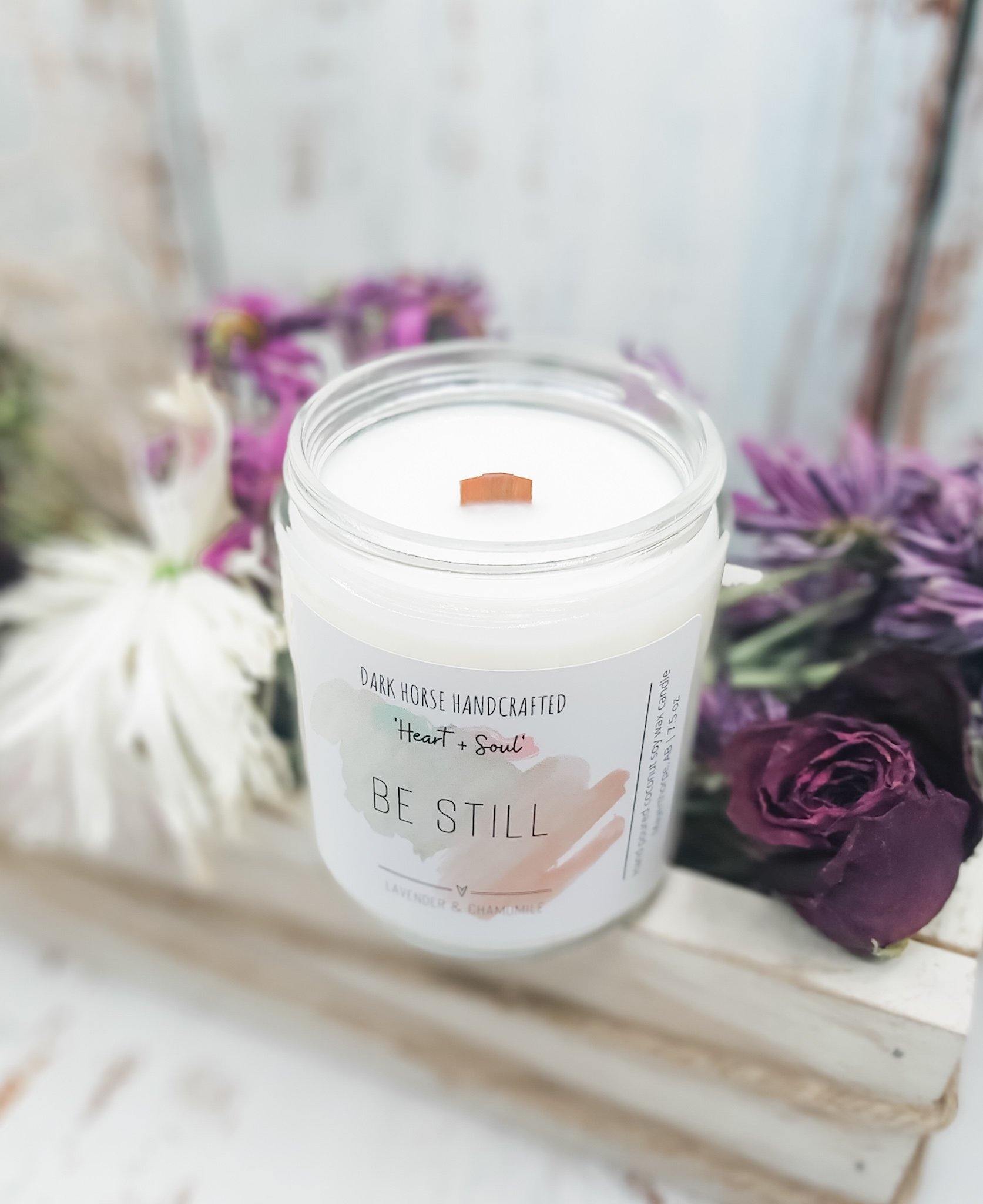 Be Still - Soy Candle, 'Heart & Soul' Collection - Dark Horse Handcrafted