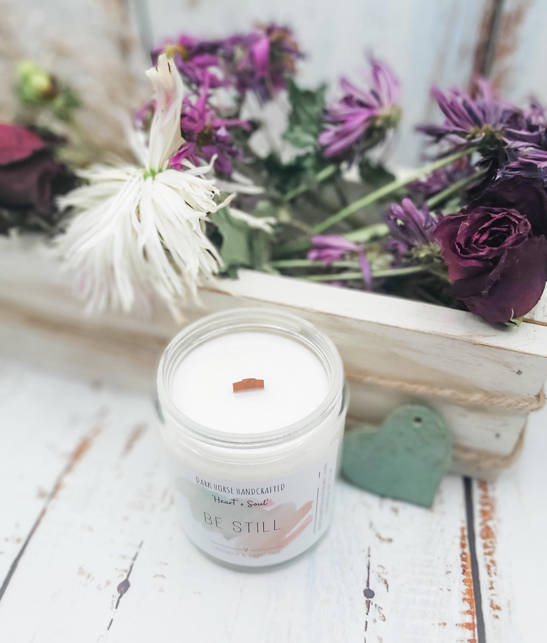 Be Still - Soy Candle, 'Heart & Soul' Collection - Dark Horse Handcrafted