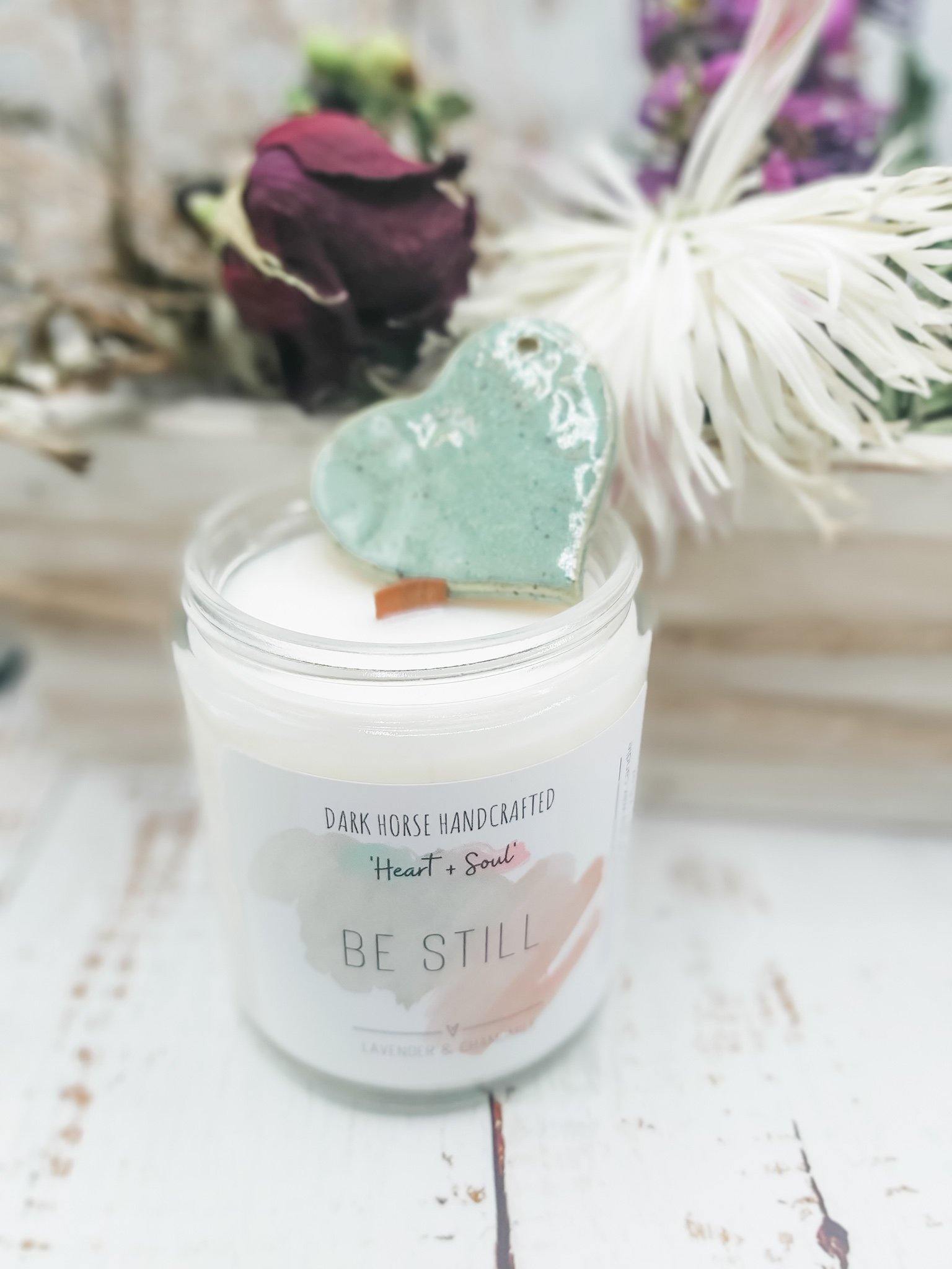 Be Still - Soy Candle, 'Heart & Soul' Collection - Dark Horse Handcrafted