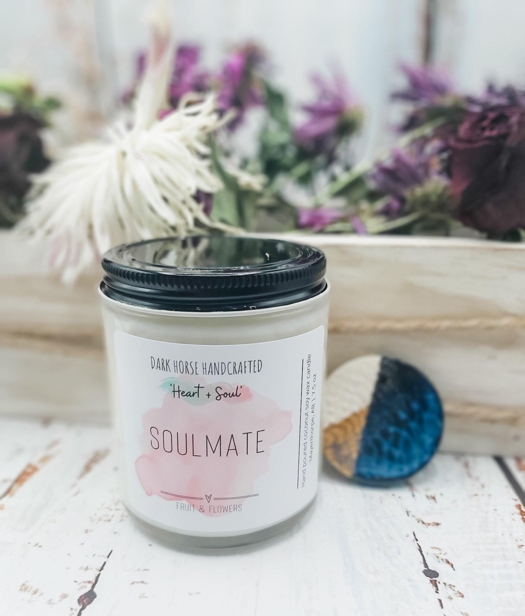 Soulmate - Soy Candle, 'Heart & Soul' Collection - Dark Horse Handcrafted