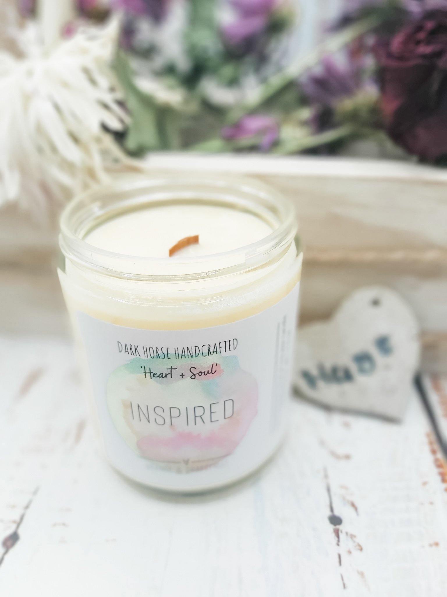Inspired - Soy Candle, 'Heart & Soul' Collection - Dark Horse Handcrafted