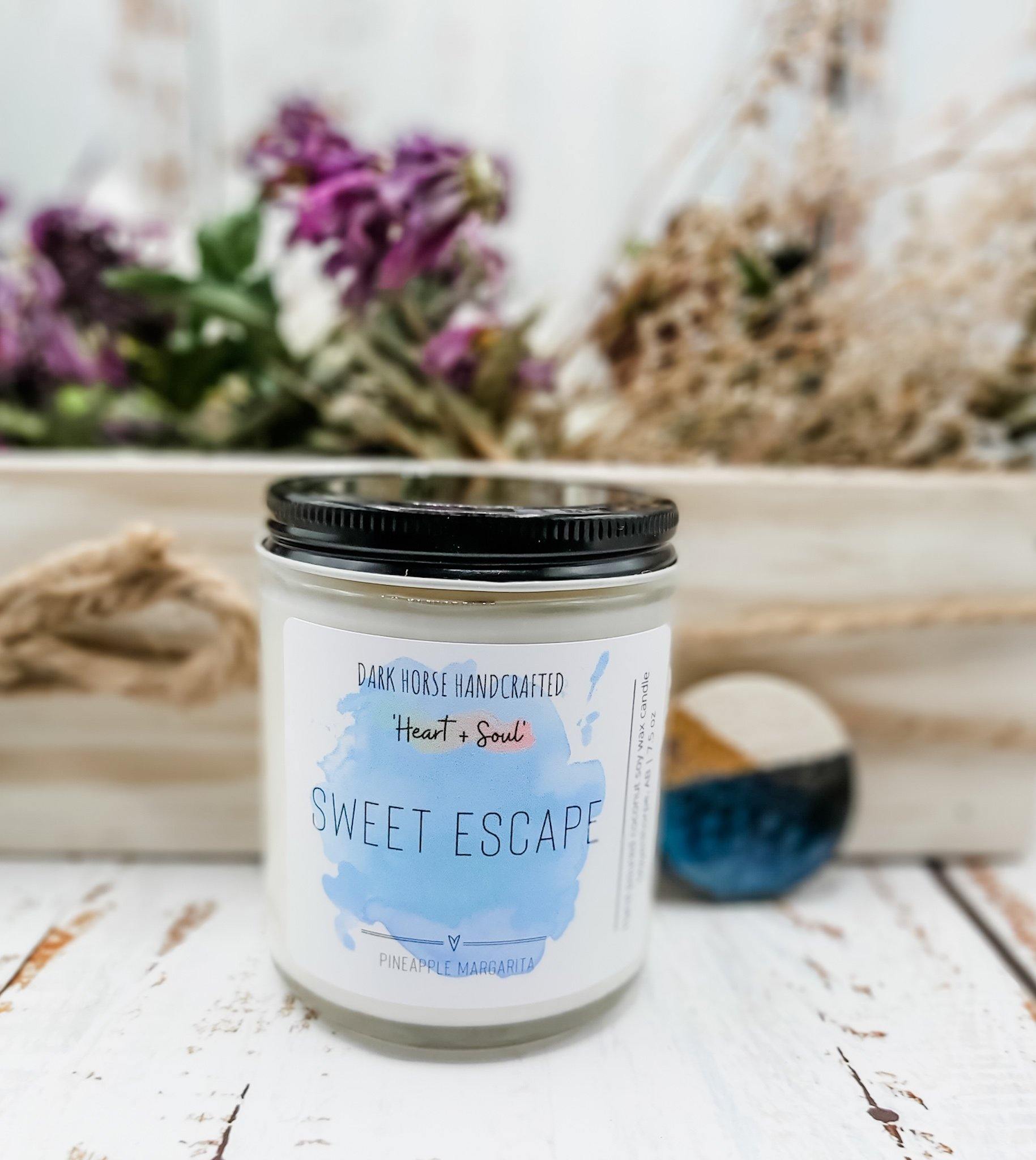 Sweet Escape - Soy Candle 'Heart & Soul' Collection - Dark Horse Handcrafted
