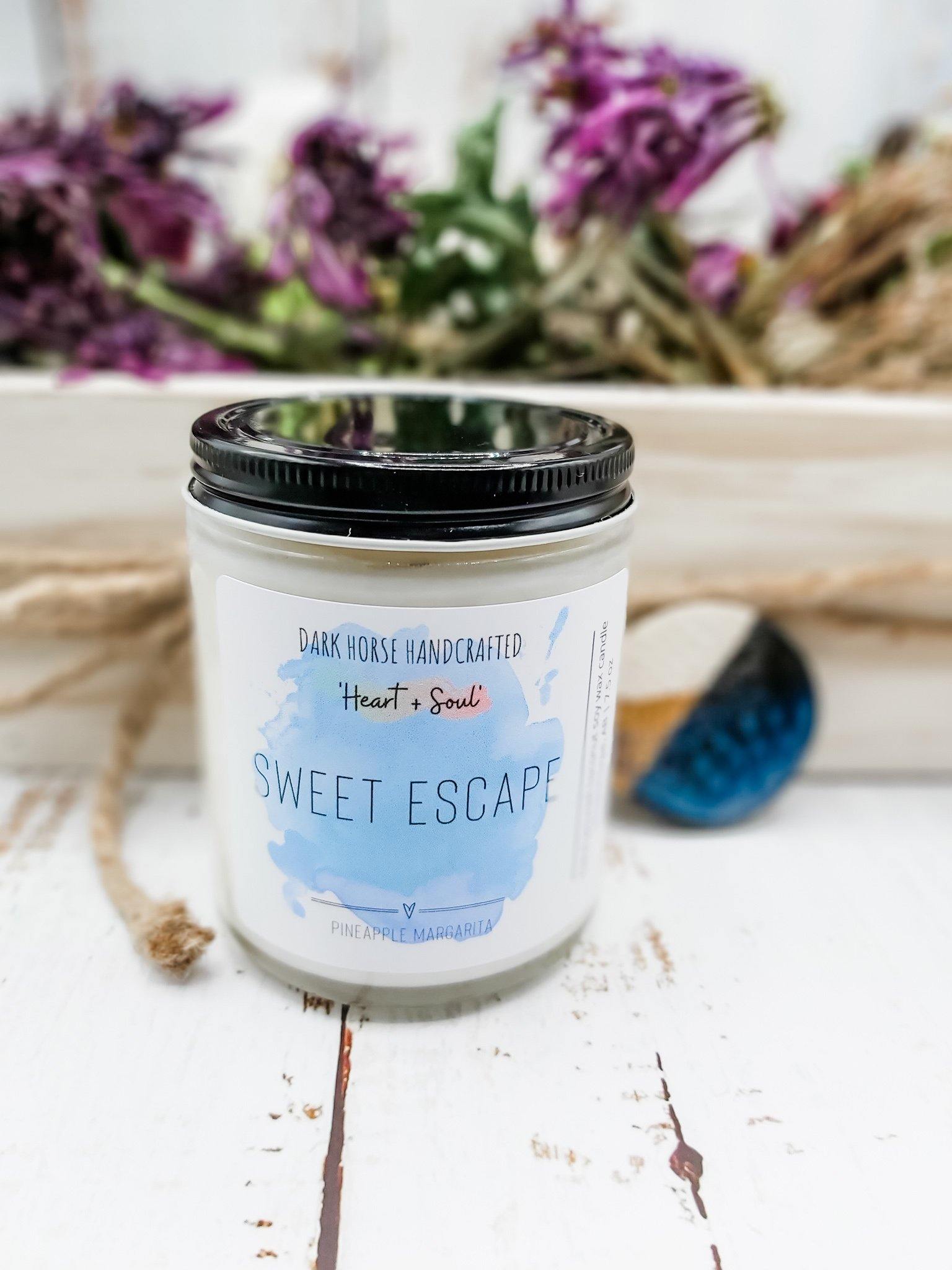 Sweet Escape - Soy Candle 'Heart & Soul' Collection - Dark Horse Handcrafted