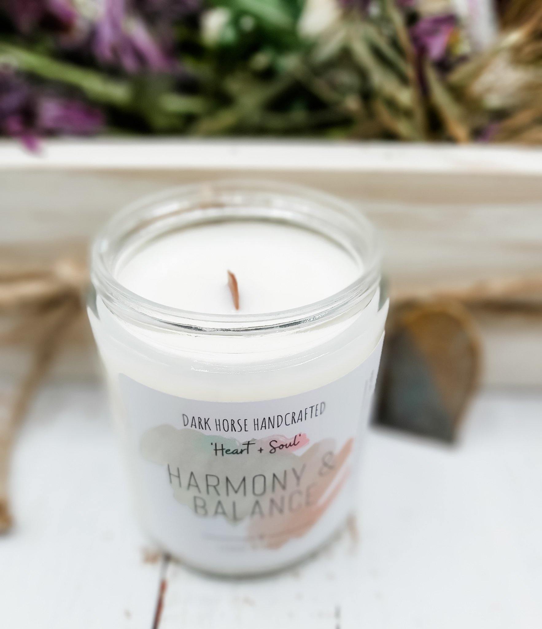Harmony & Balance - Soy Candle 'Heart & Soul' Collection - Dark Horse Handcrafted