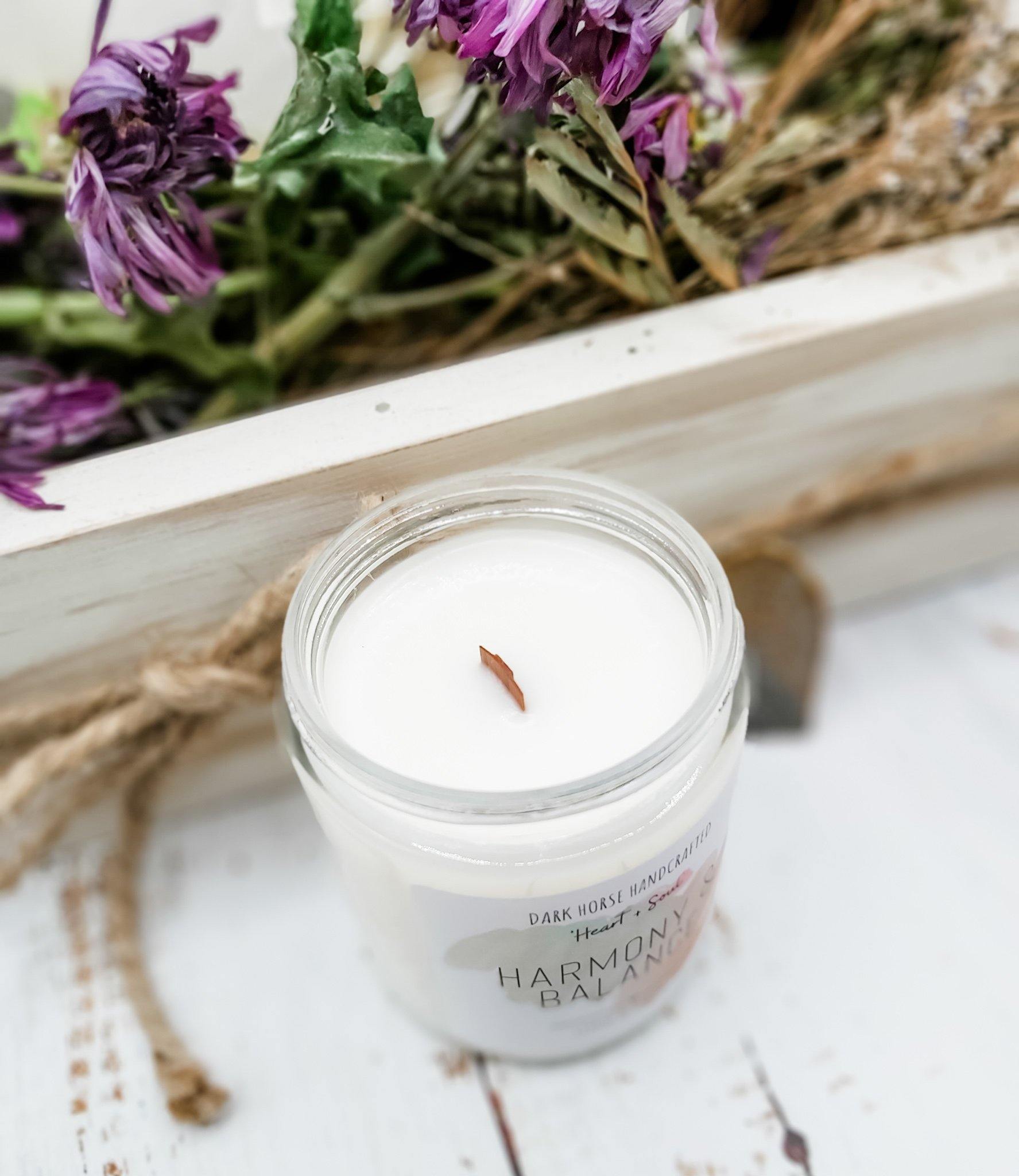 Harmony & Balance - Soy Candle 'Heart & Soul' Collection - Dark Horse Handcrafted
