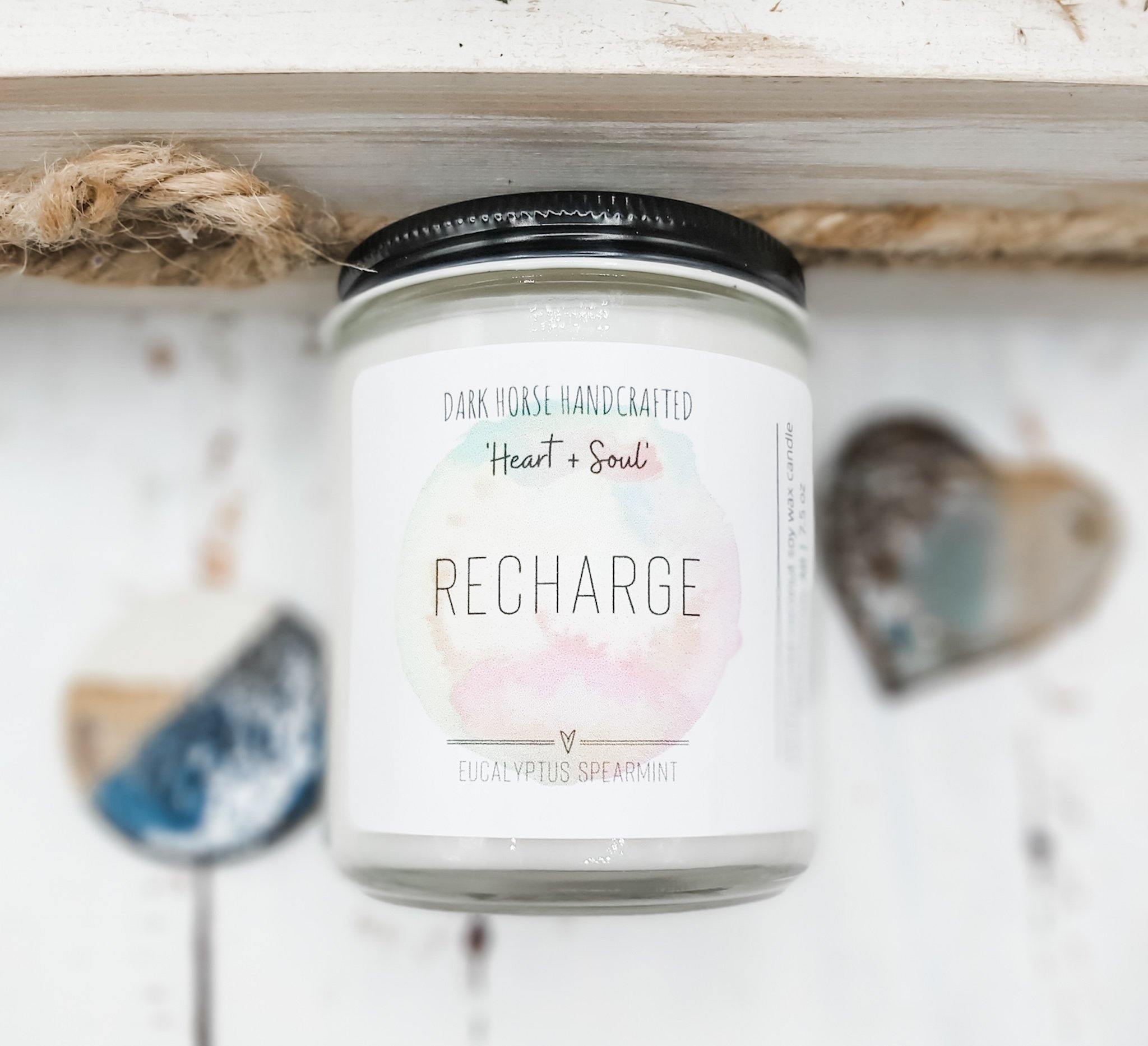 Recharge - Soy Candle 'Heart & Soul' Collection - Dark Horse Handcrafted