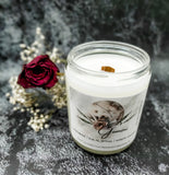 Gemini zodiac candle with wood wick