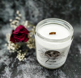 Taurus zodiac candle with wood wick