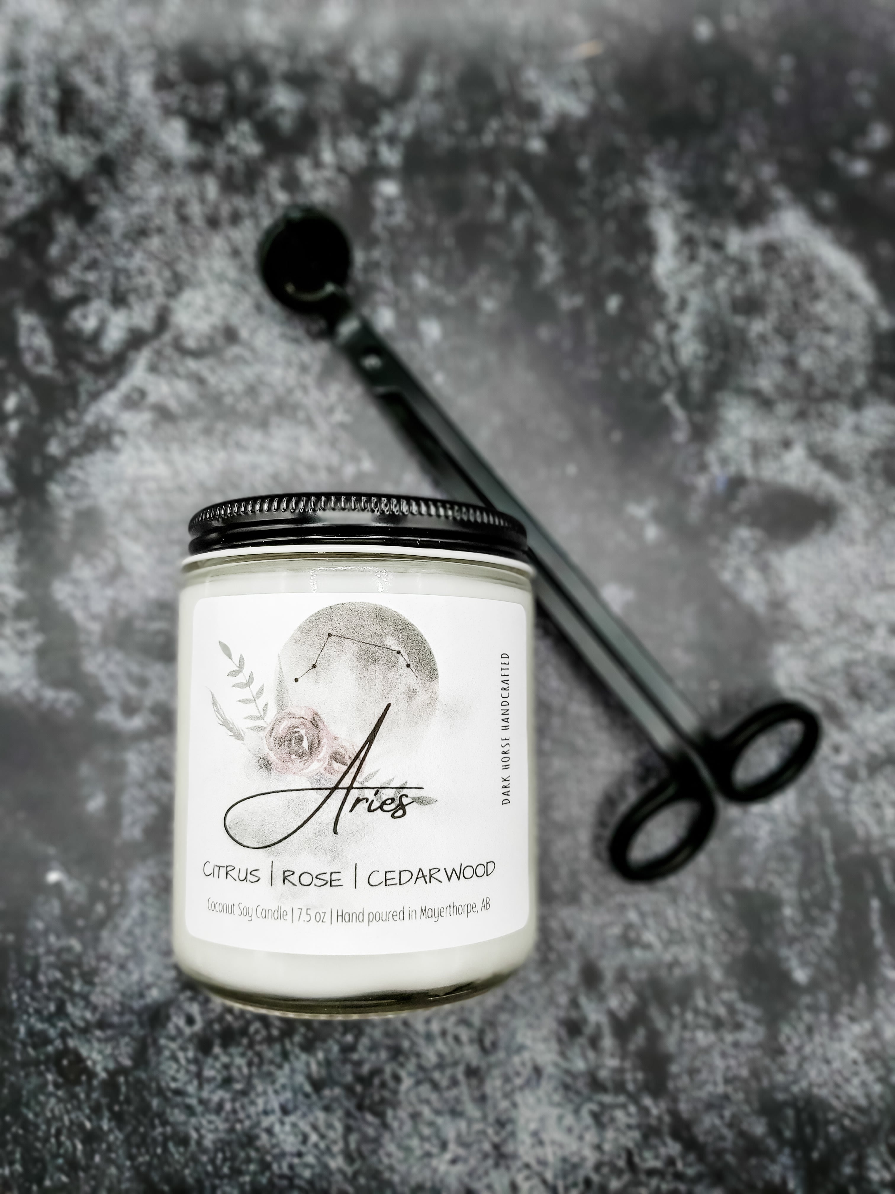 Aries zodiac candle