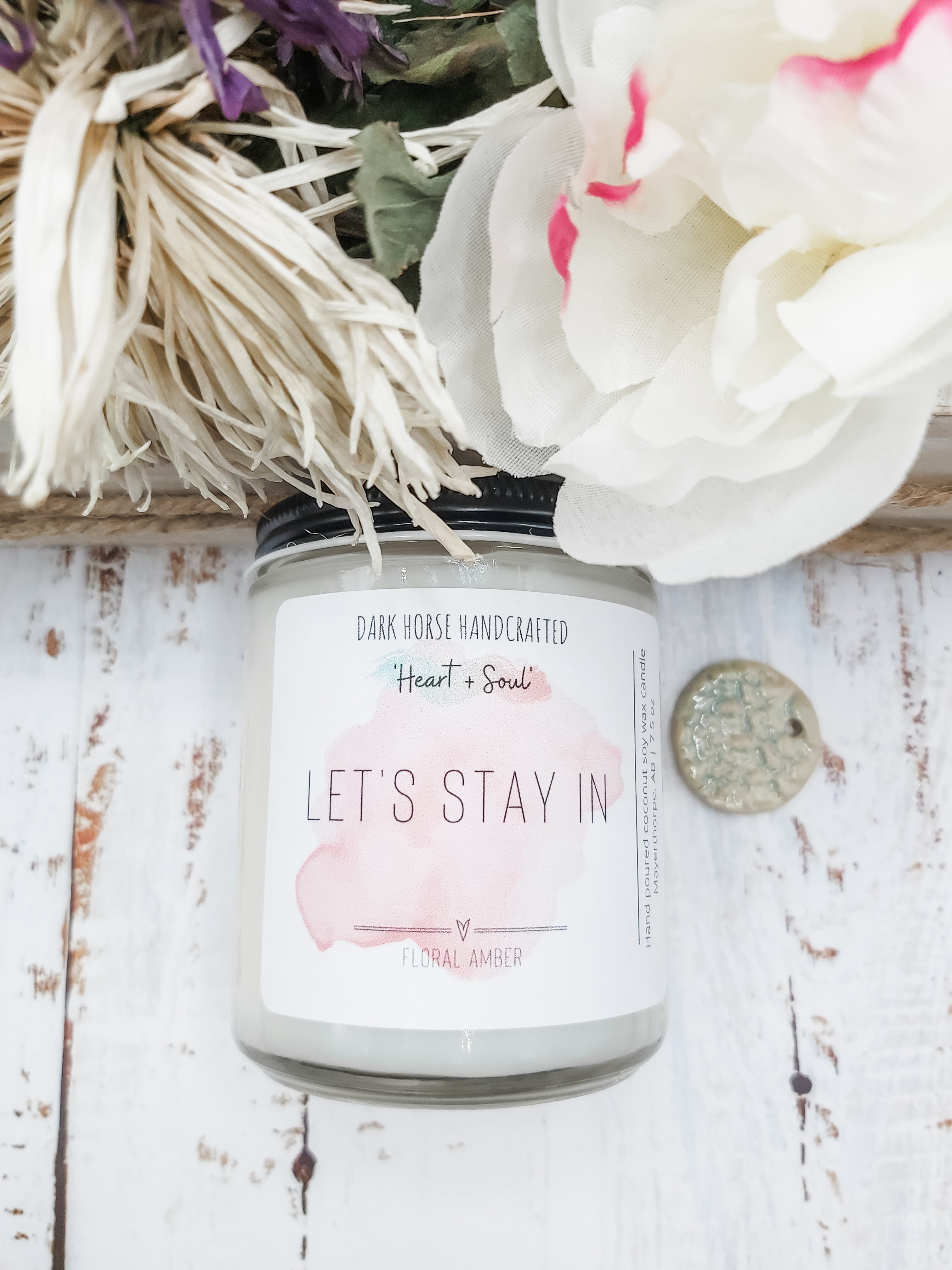 LET'S STAY IN - Floral Amber: Scented Coconut Soy Candle