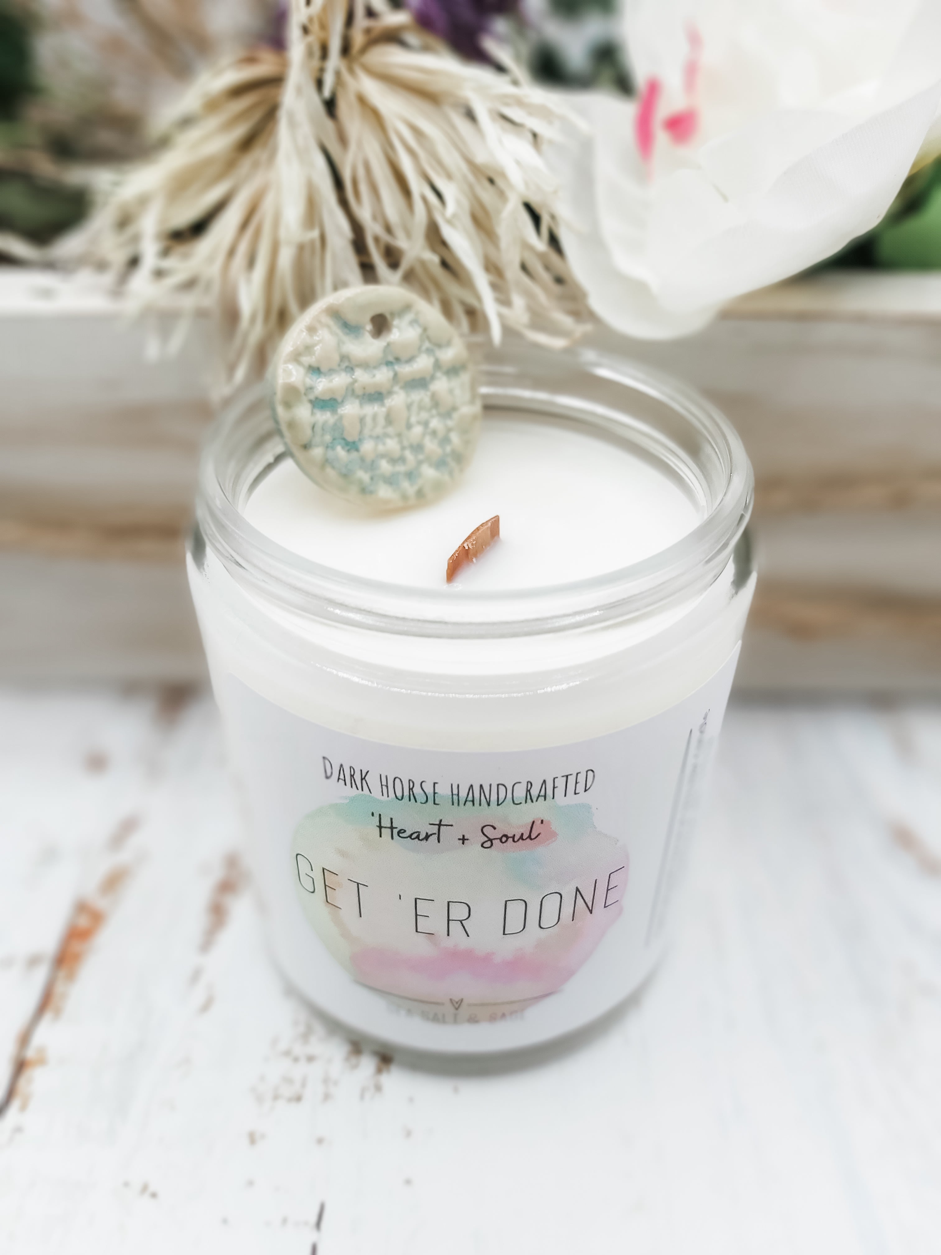 GET 'ER DONE - Sea Salt & Sage Scented Soy Candle