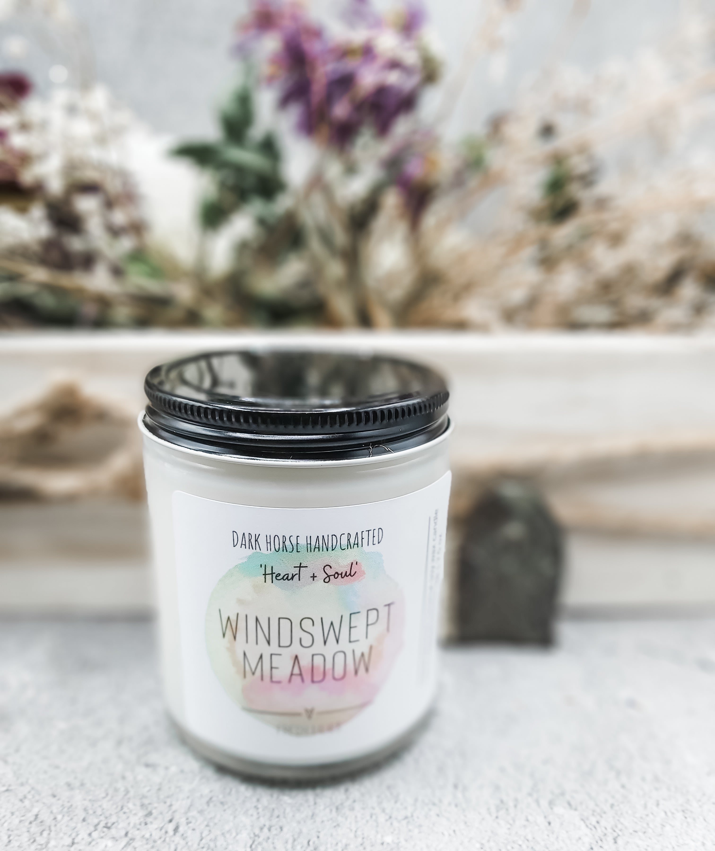WINDSWEPT MEADOW -  Dew Drops + Lilies Scented Coconut Soy Candle