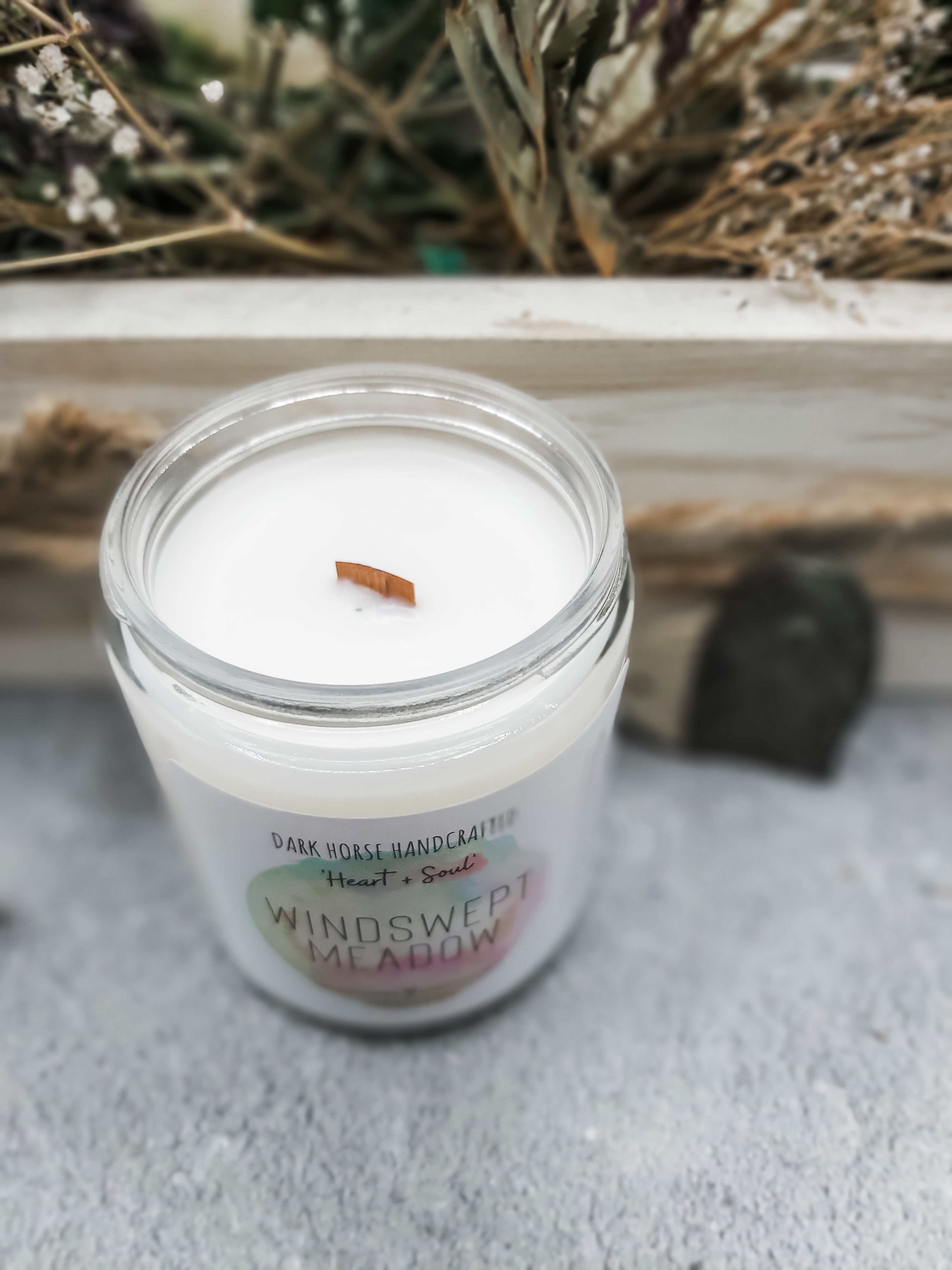 WINDSWEPT MEADOW -  Dew Drops + Lilies Scented Coconut Soy Candle