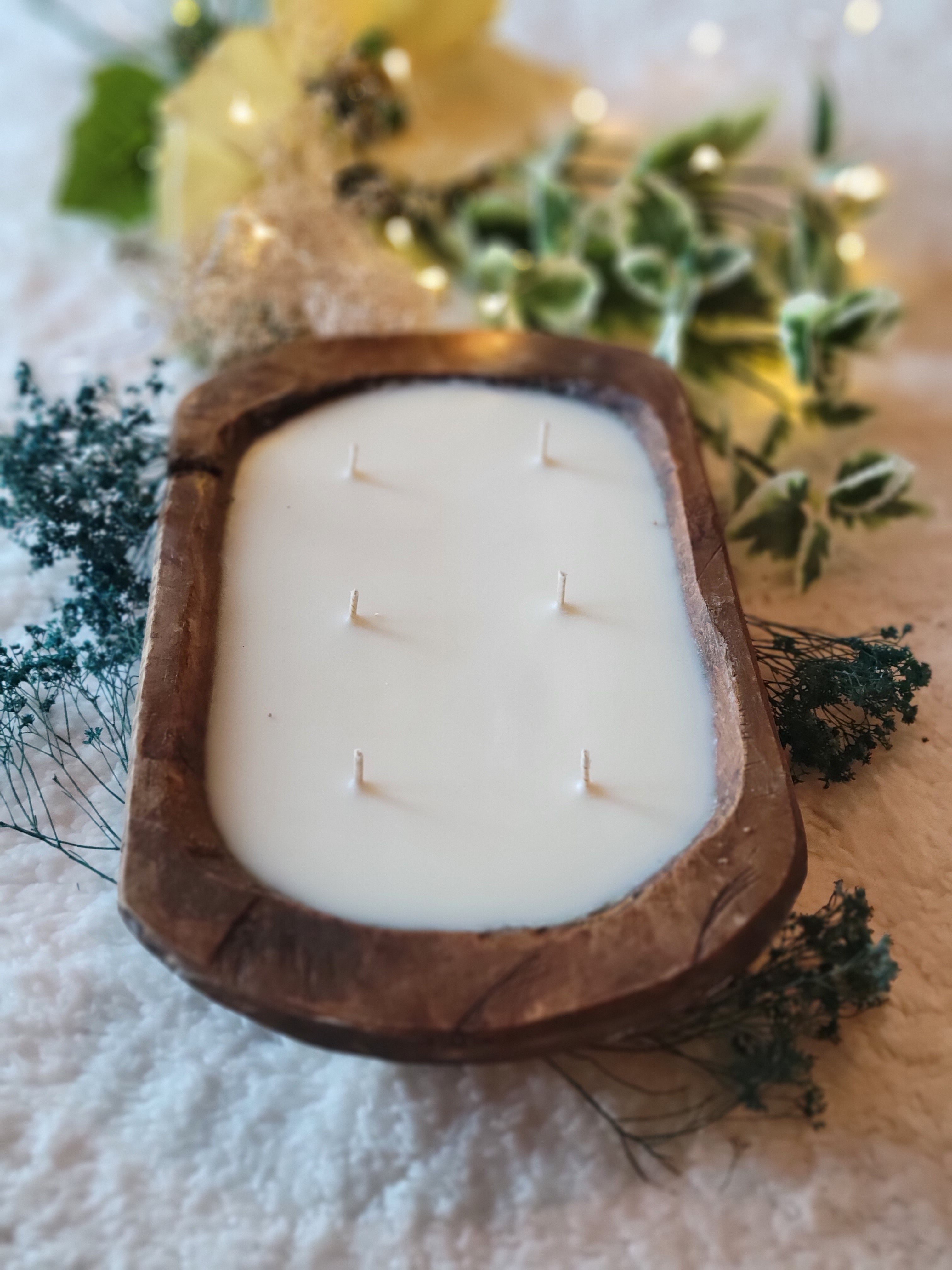 Dough Bowl Candle - Wide Oval, 6 wick