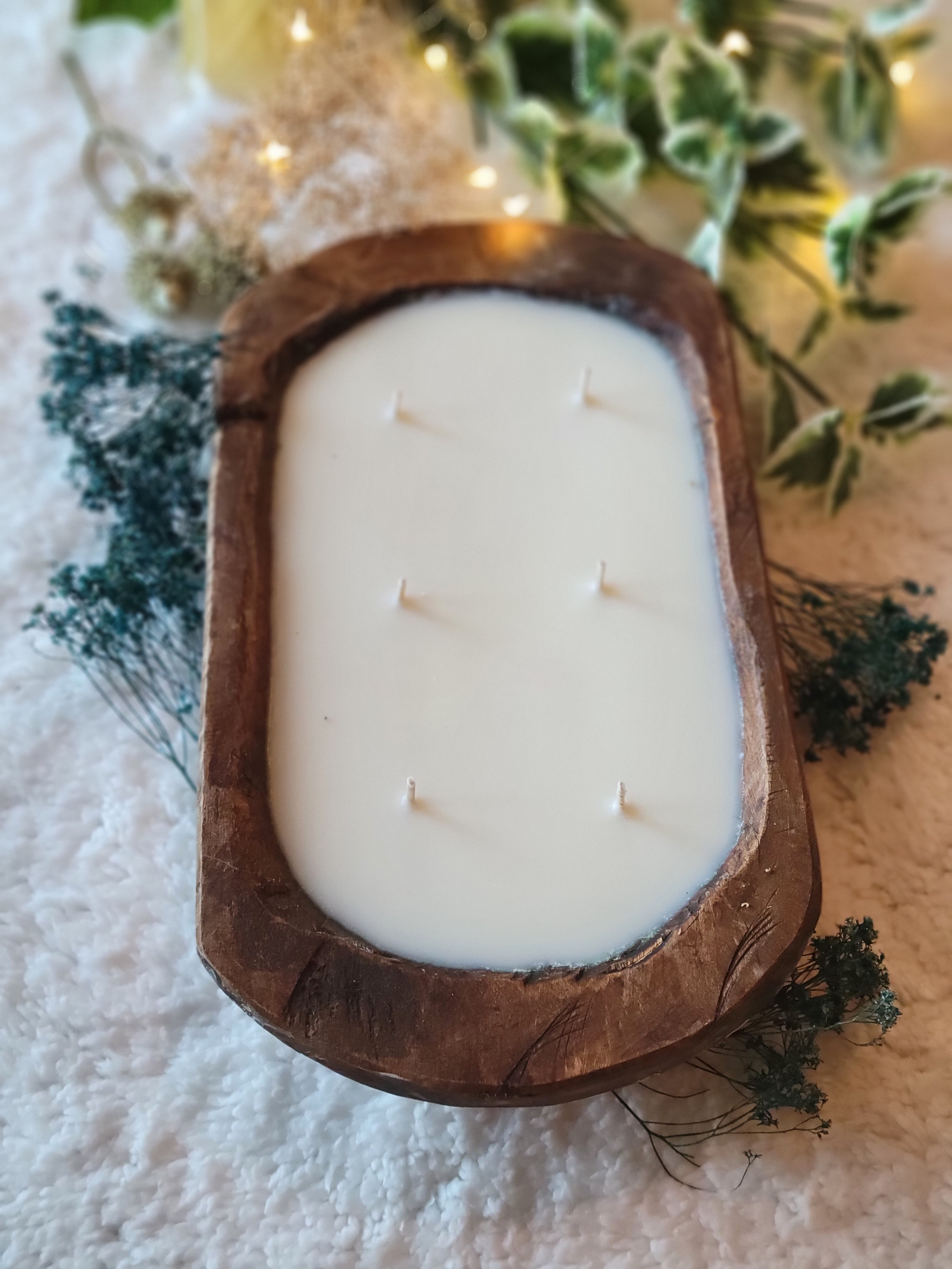 Dough Bowl Candle - Wide Oval, 6 wick