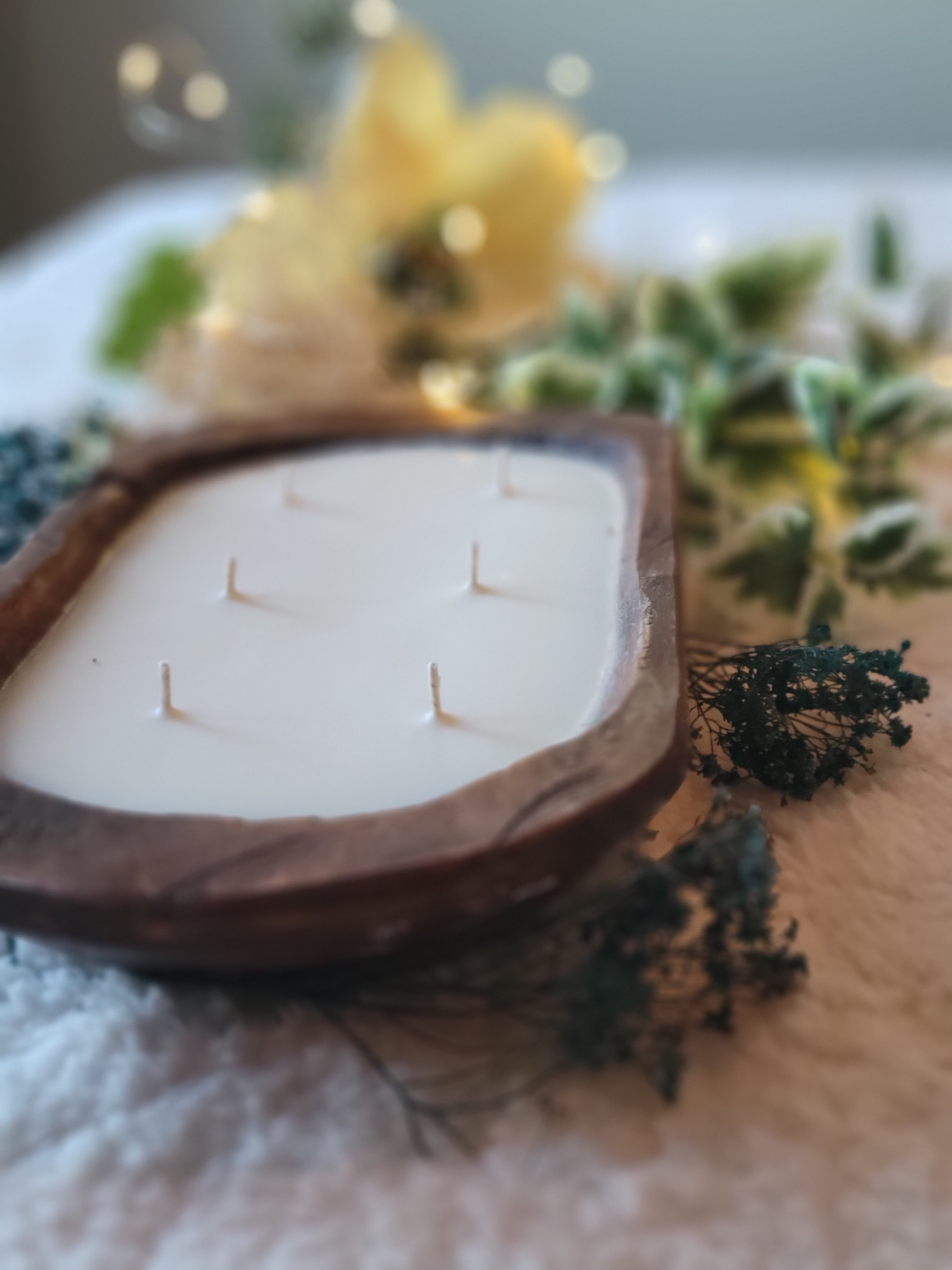 Dough Bowl Candle - Wide Oval, 6 wick