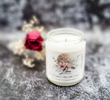 Libra zodiac candle with wood wick