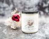 Capricorn astrological candle with wood wick