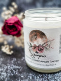Scorpio zodiac candle with wood wick