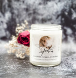 Pisces astrological candle with wood wick