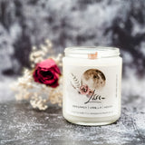Leo astrological candle with wood wick