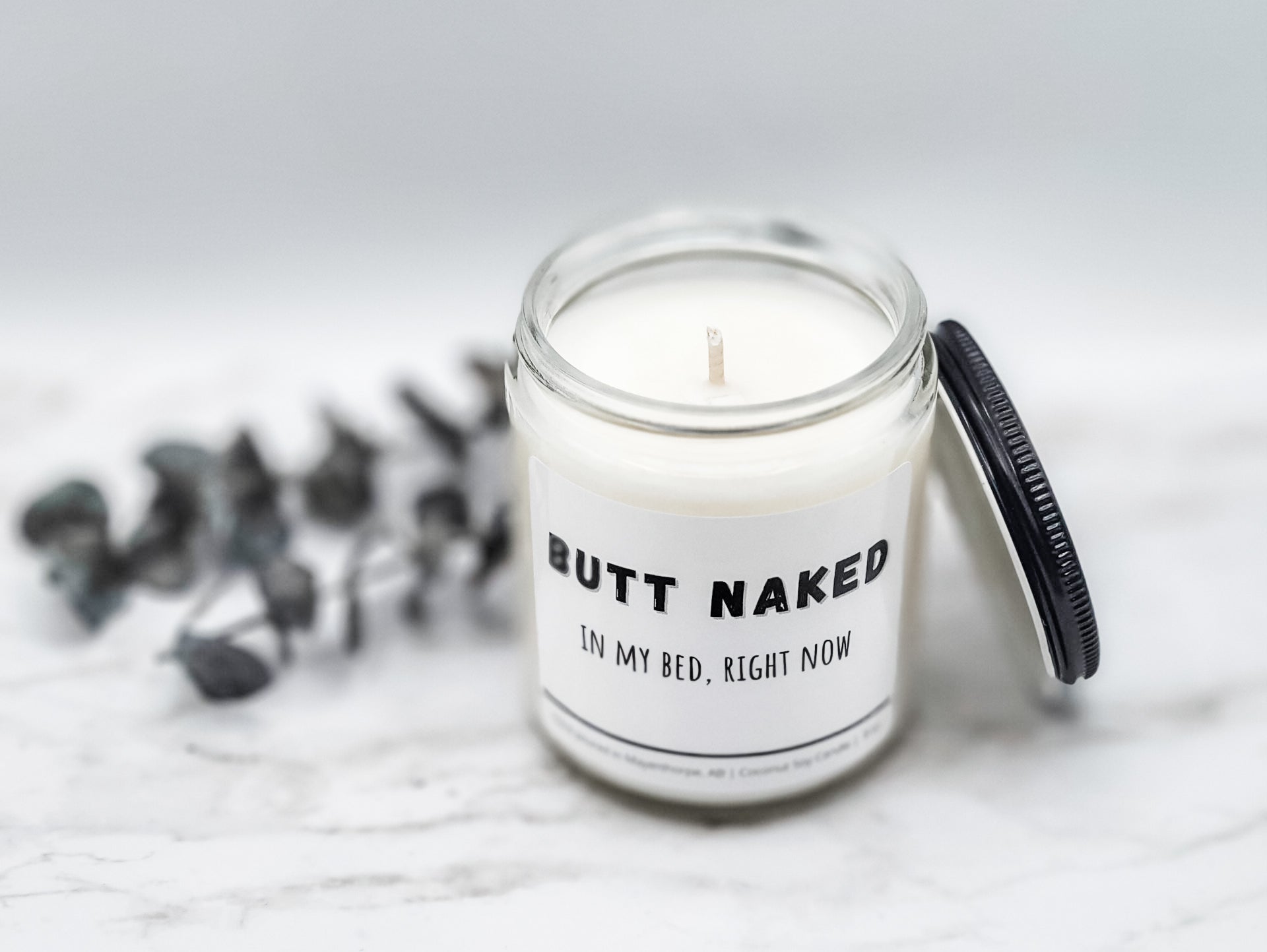 Butt Naked, In my bed right now - Naughty Candle