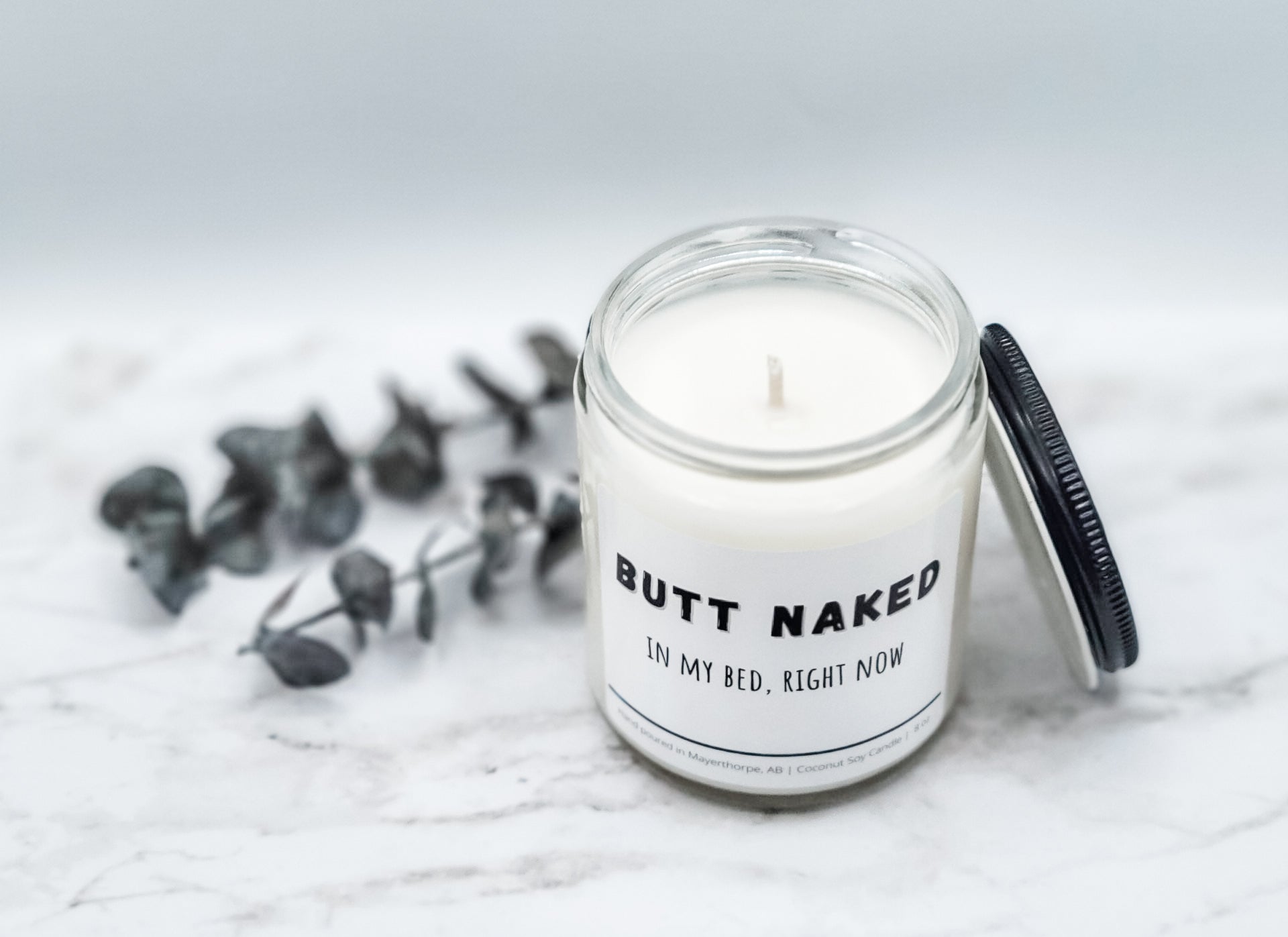 Butt Naked, In my bed right now - Naughty Candle