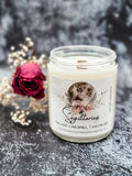 Sagittarius astrological candle with wood wick