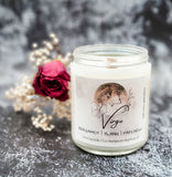 Virgo zodiac candle with wood wick