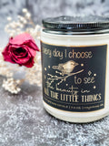 Affirmation candle with gold foil label