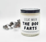 Light when the Dog Farts - Naughty Candle