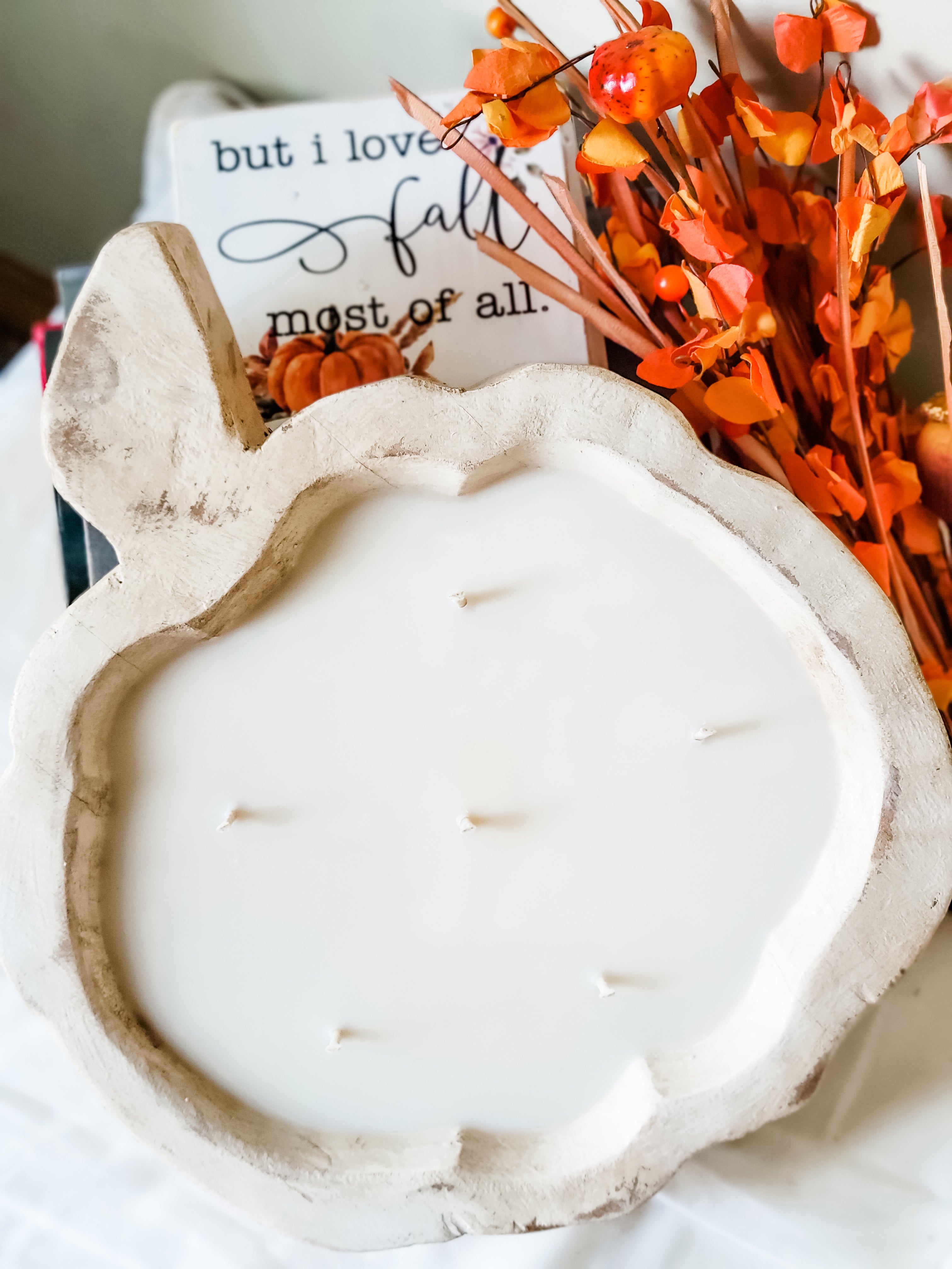 Pumpkin Dough Bowl Candle - 6 wick