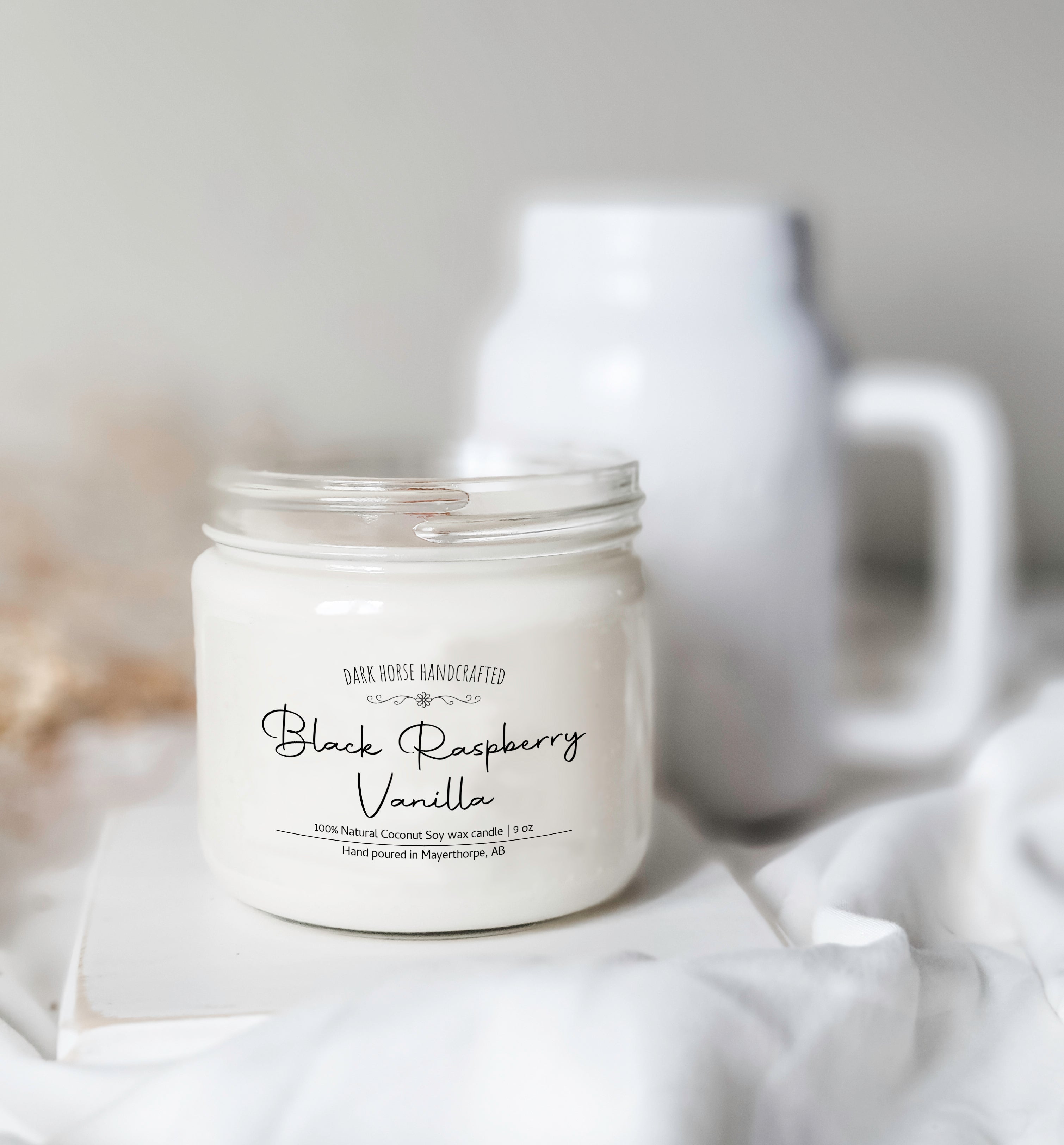 Black Raspberry & Vanilla - Scented Coconut Soy Candle