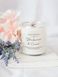 Strawberries & Cream - Scented Coconut Soy Candle