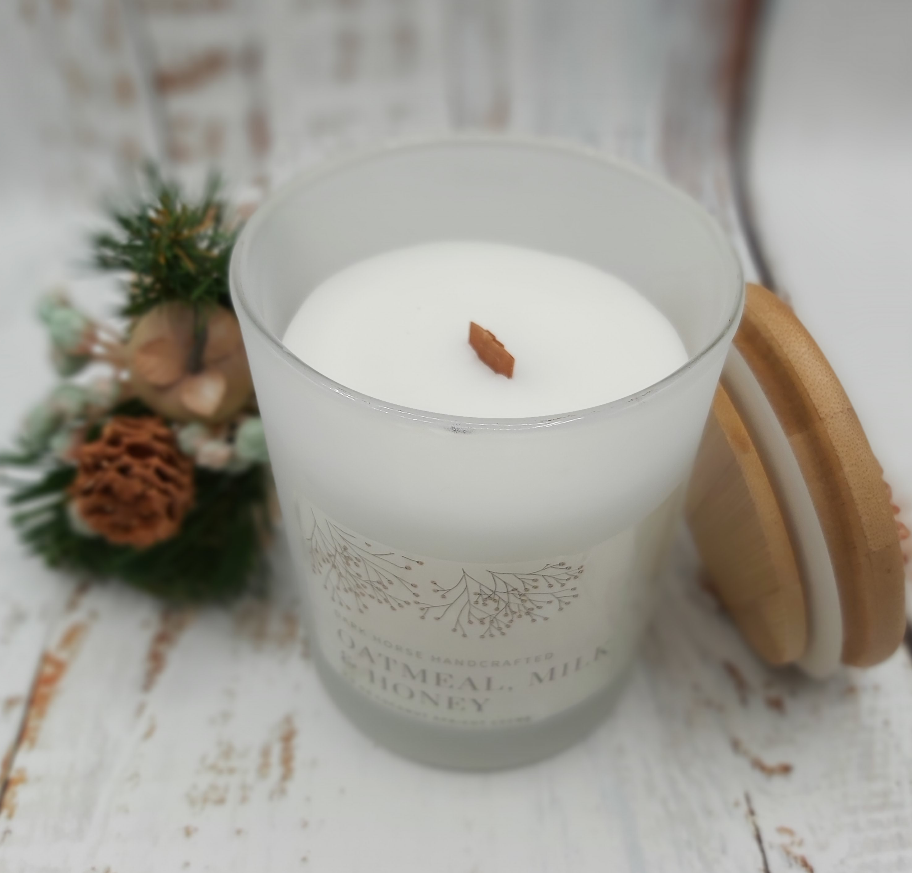 Oatmeal, Milk & Honey - Luxury Candle - Dark Horse Handcrafted